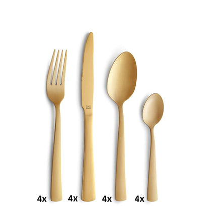 PADINA cutlery set 16-piece PVD champagne