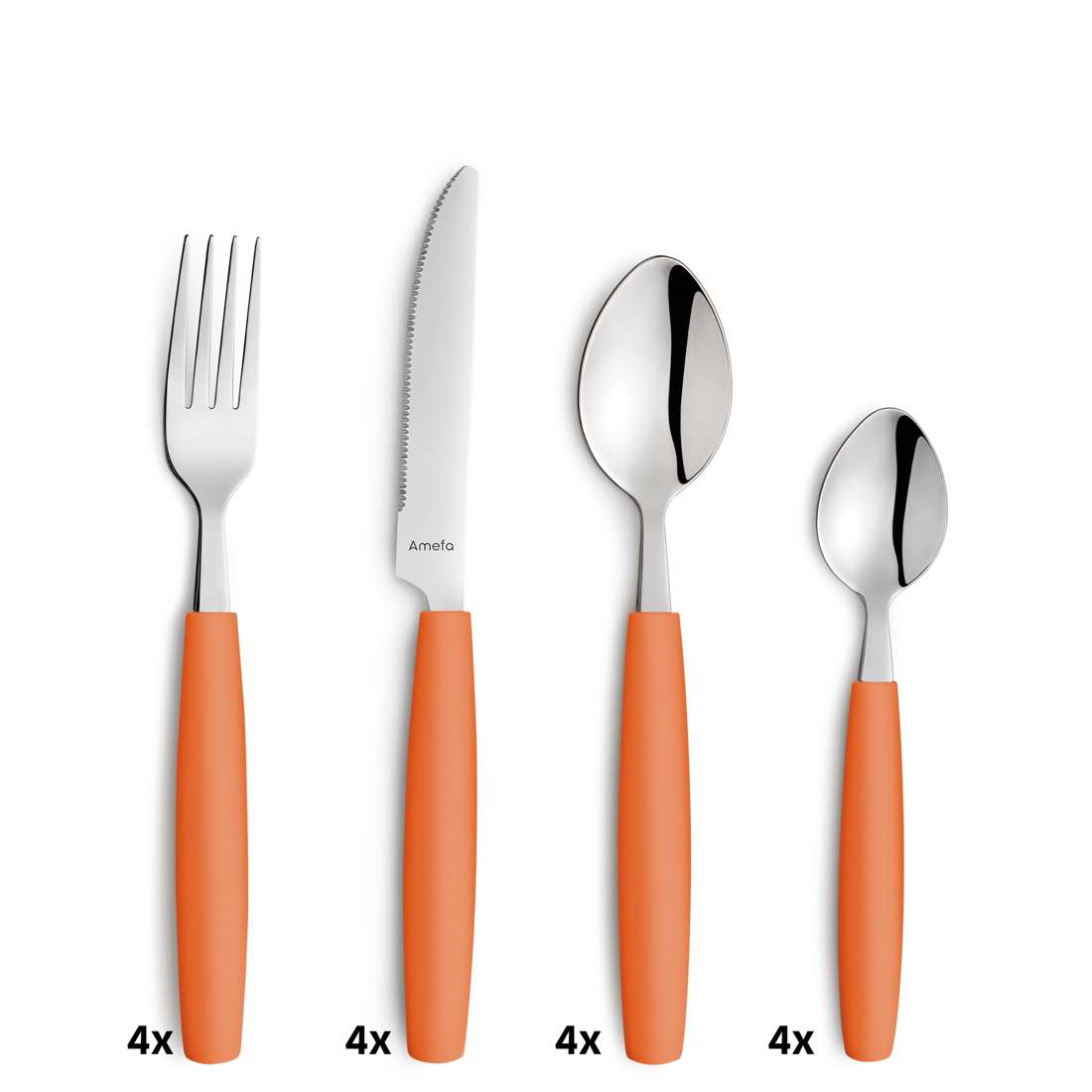 VALOA cutlery set 16 pieces orange