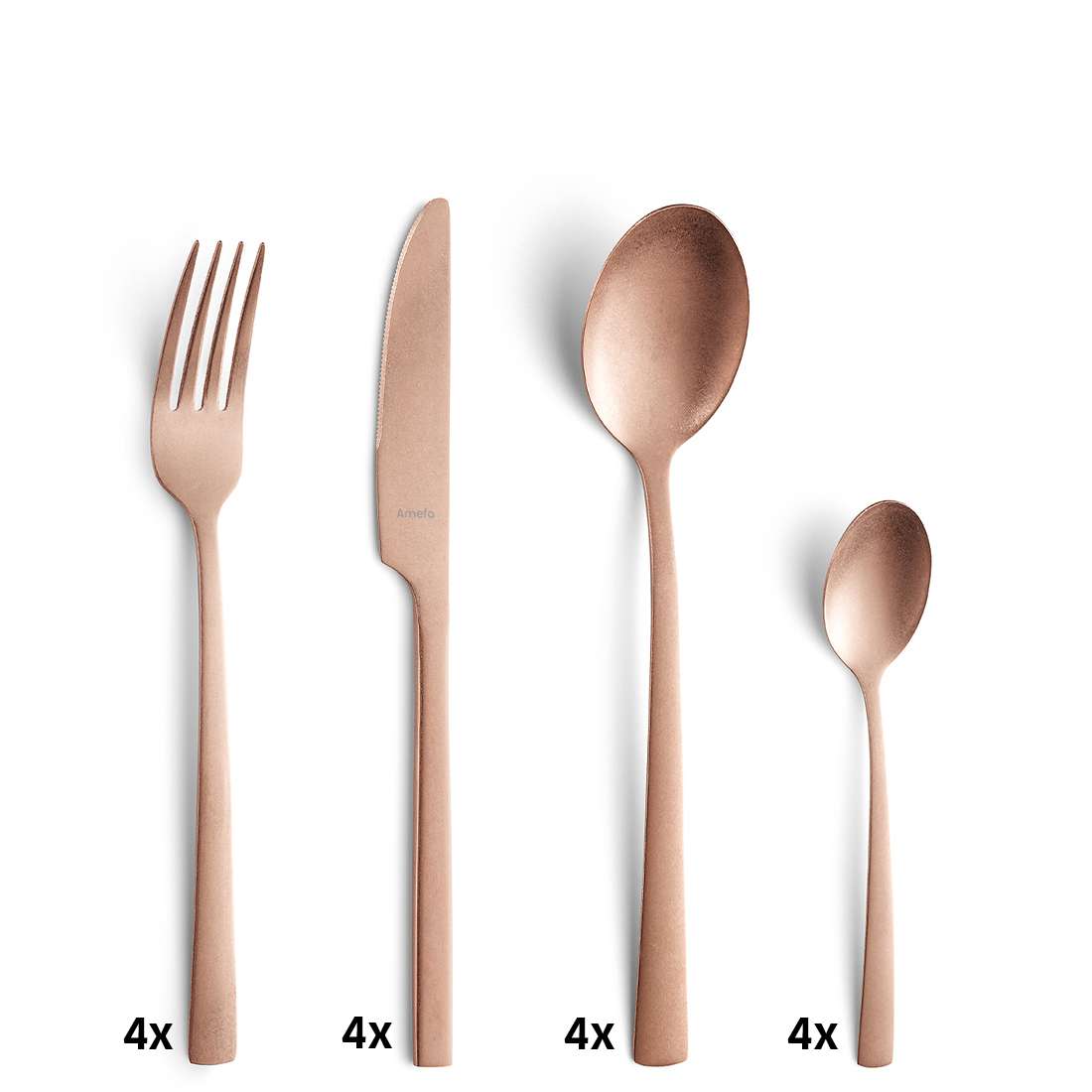 MANILLE cutlery set 16-piece PVD copper