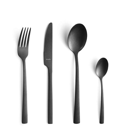 MANILLE cutlery set 16-piece PVD black