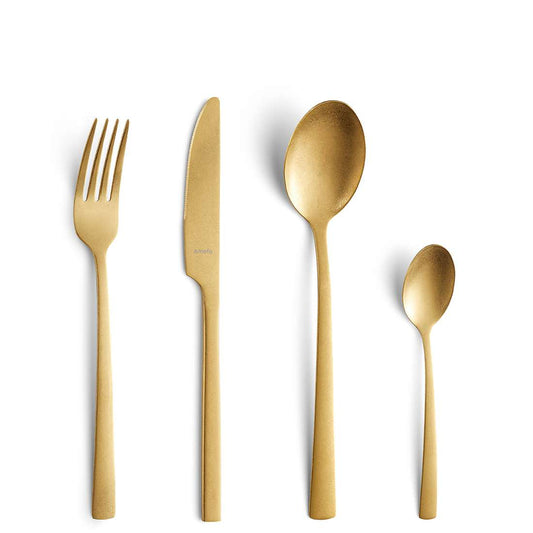 MANILLE cutlery set 16-piece PVD gold