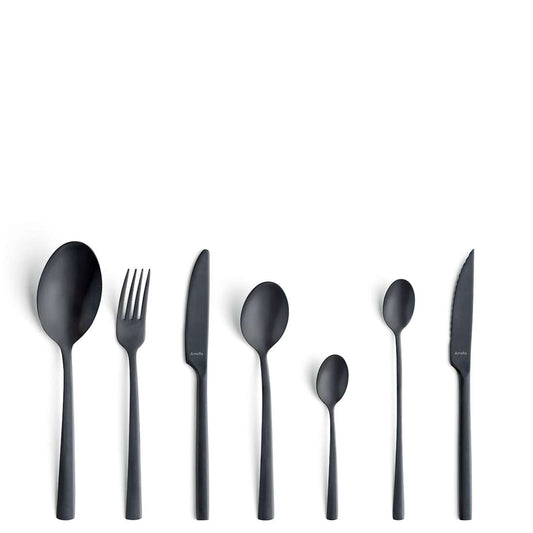 MANILLE cutlery set 42-piece PVD black