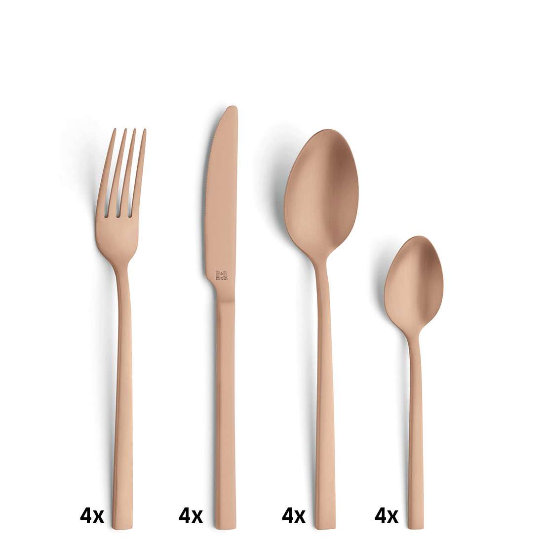 PANO cutlery set 16-piece PVD copper