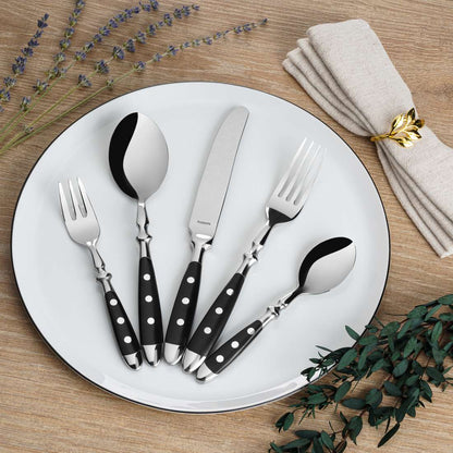 COUNTRY cutlery set 30-piece black