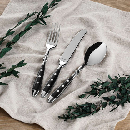 COUNTRY cutlery set 24-piece black