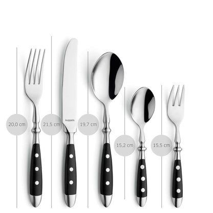 COUNTRY cutlery set 30-piece black