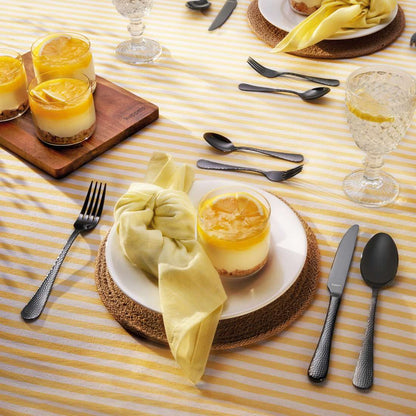 CRYSTAL cutlery set 30-piece PVD black