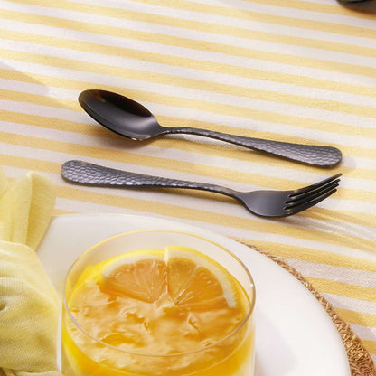 CRYSTAL cutlery set 30-piece PVD black