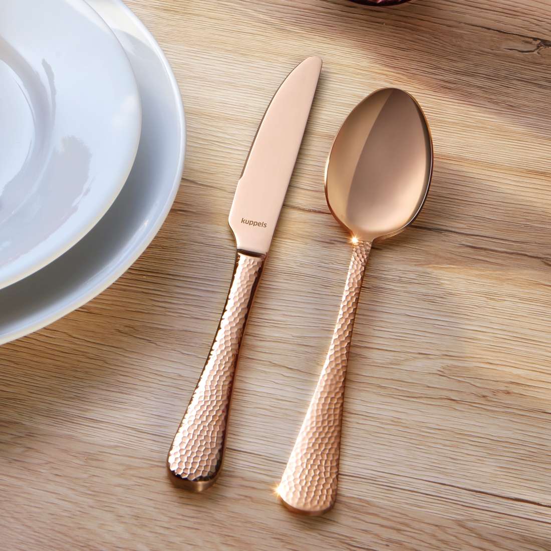 CRYSTAL cutlery set 30-piece PVD rose