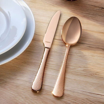 CRYSTAL cutlery set 30-piece PVD rose