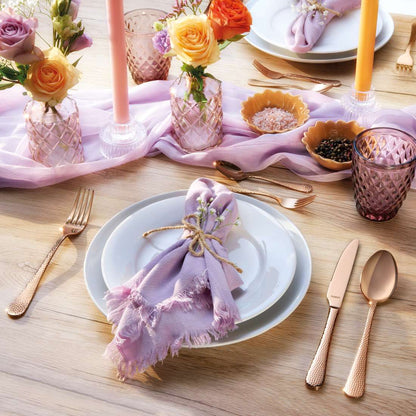 CRYSTAL cutlery set 30-piece PVD rose