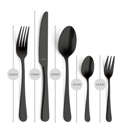 DELIA cutlery set 30-piece PVD black