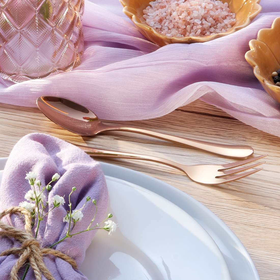 DELIA Besteckset 30-teilig PVD rosé