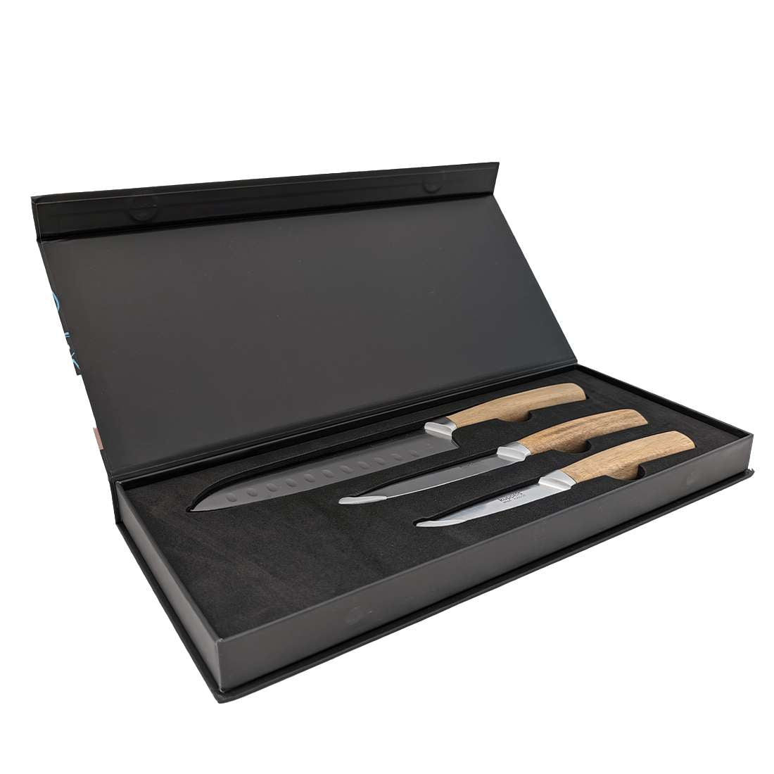 WOOD kitchen knife set 3-piece