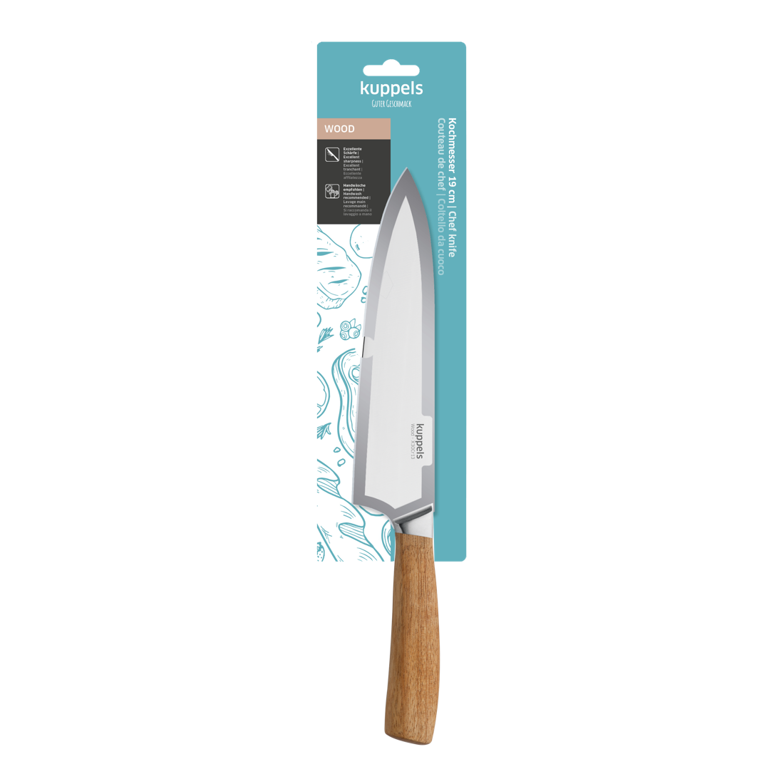 WOOD chef's knife 8"