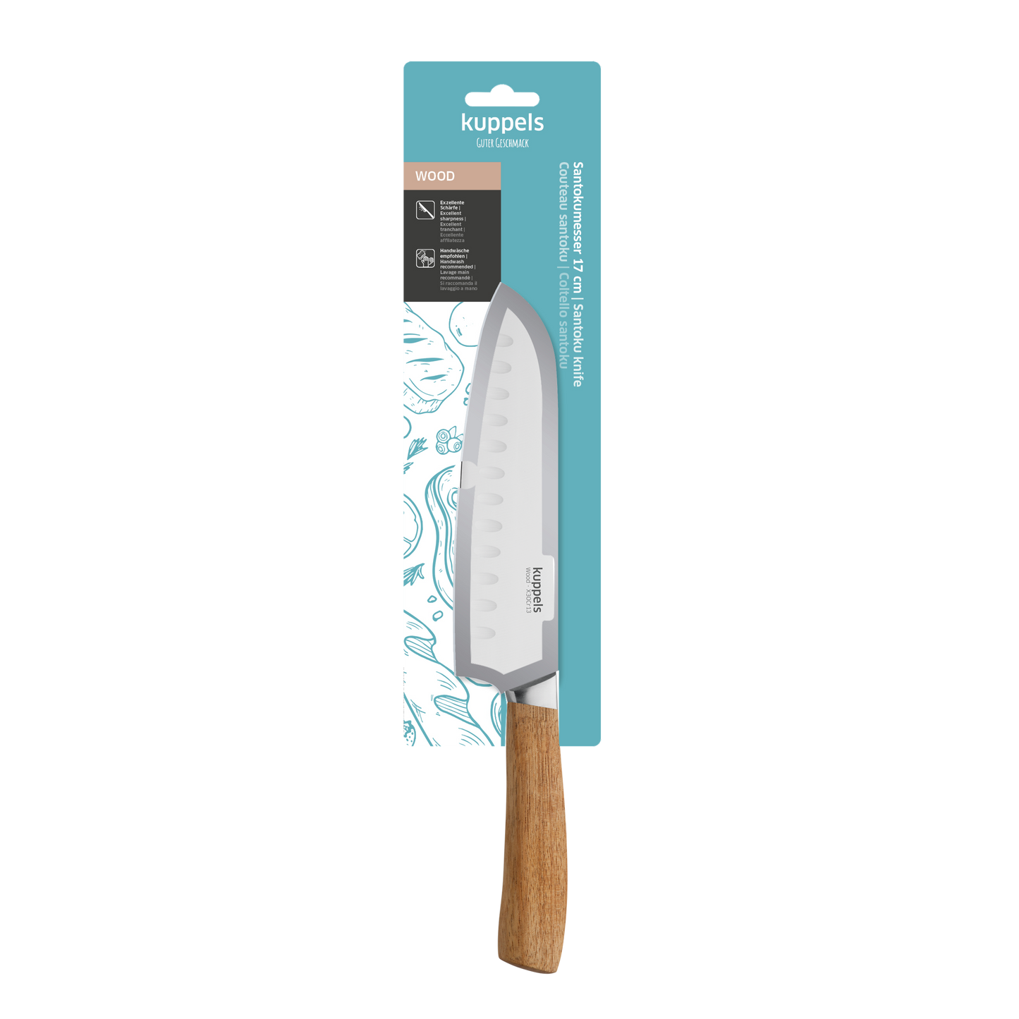 WOOD Santokumesser 7"