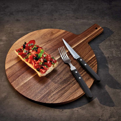 PIZZA steak knife set 6-piece black