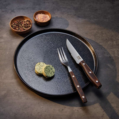 PORTERHOUSE steak fork wood