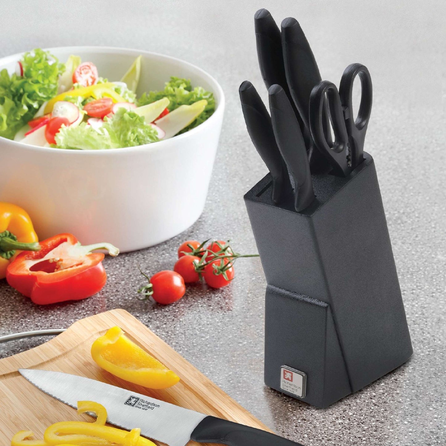 NEW LASER knife block 6-piece
