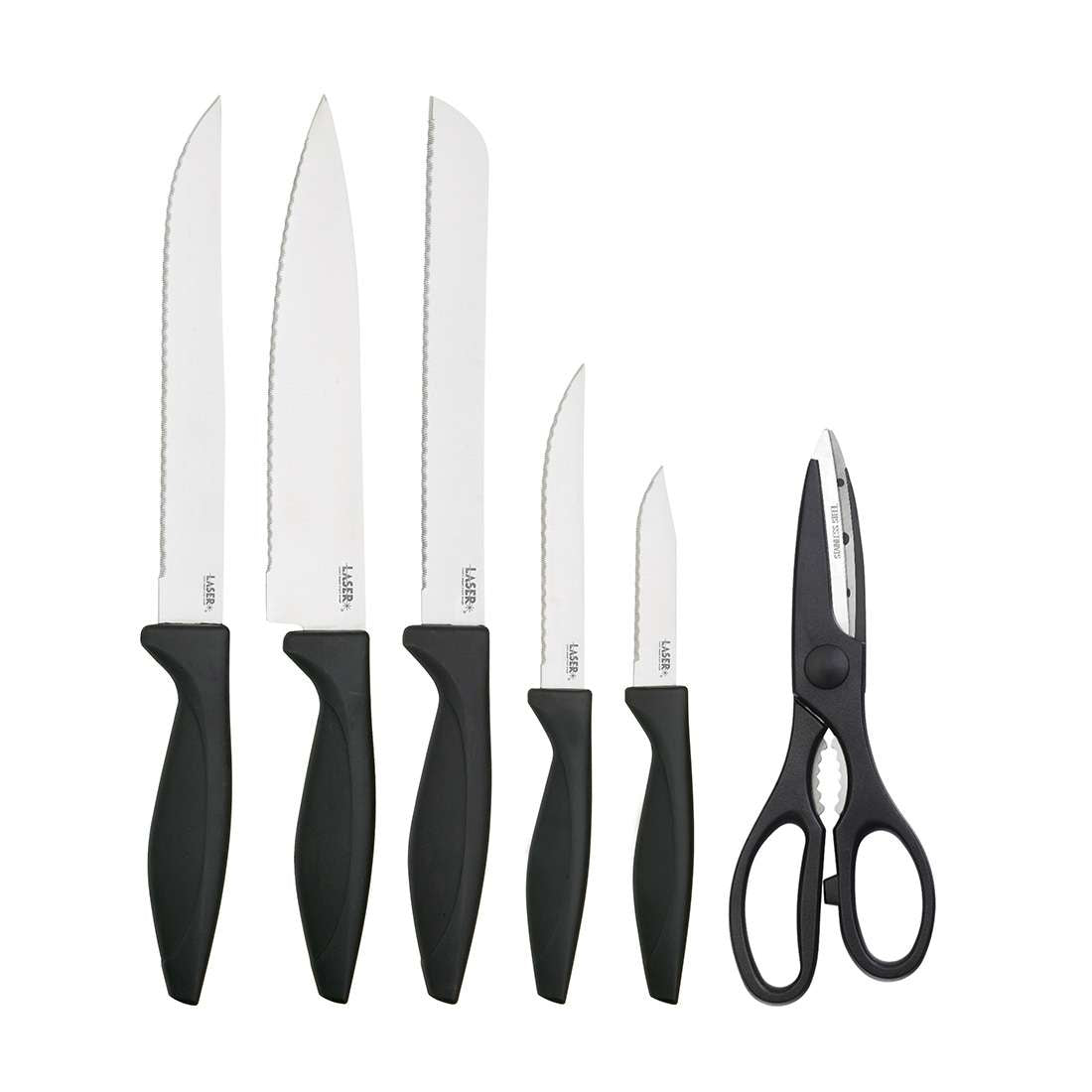 NEW LASER knife block 6-piece