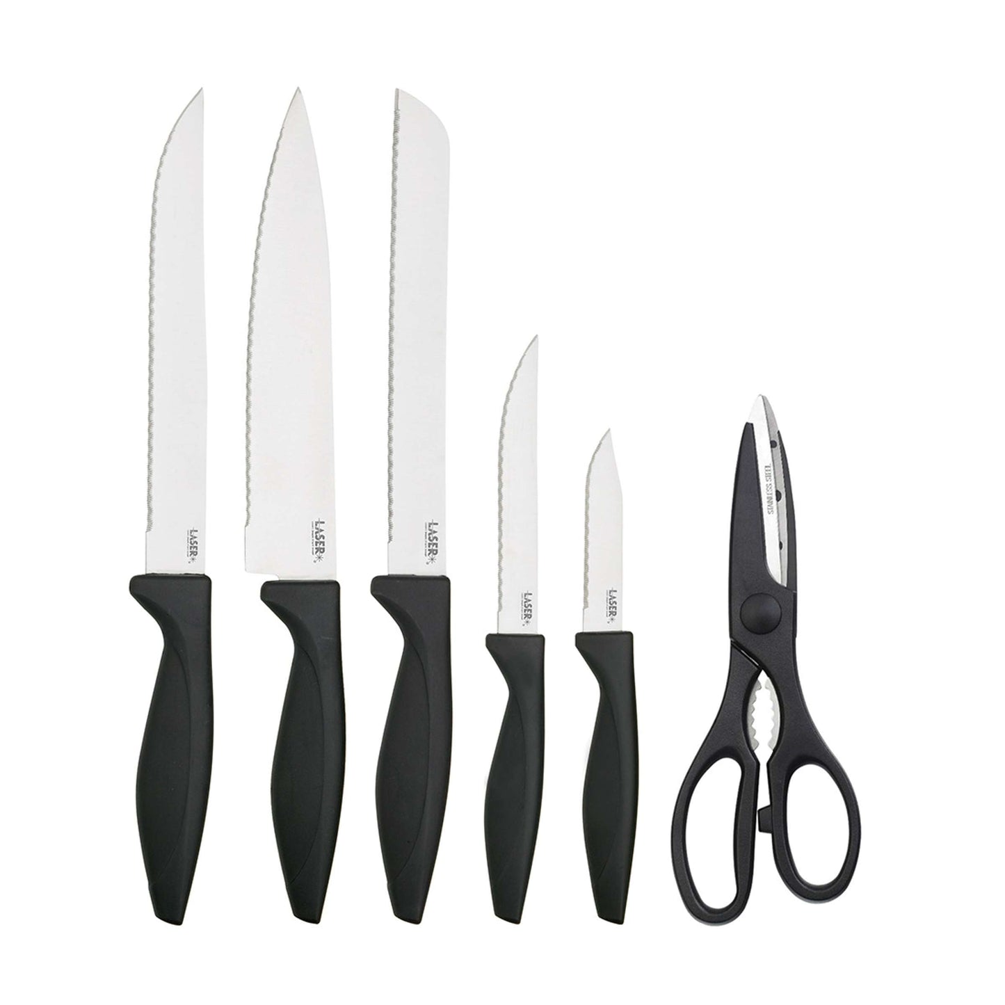 NEW LASER knife block 6-piece