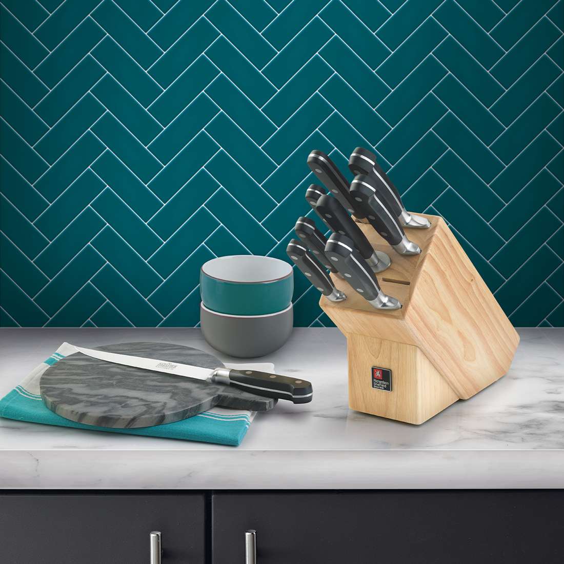 V SABATIER knife block 9-piece