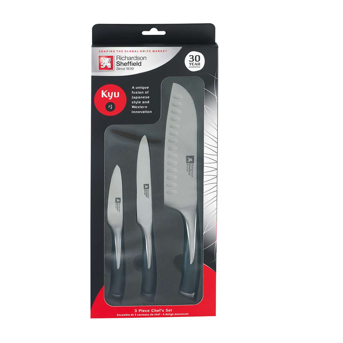 KYU kitchen knife set 3-piece