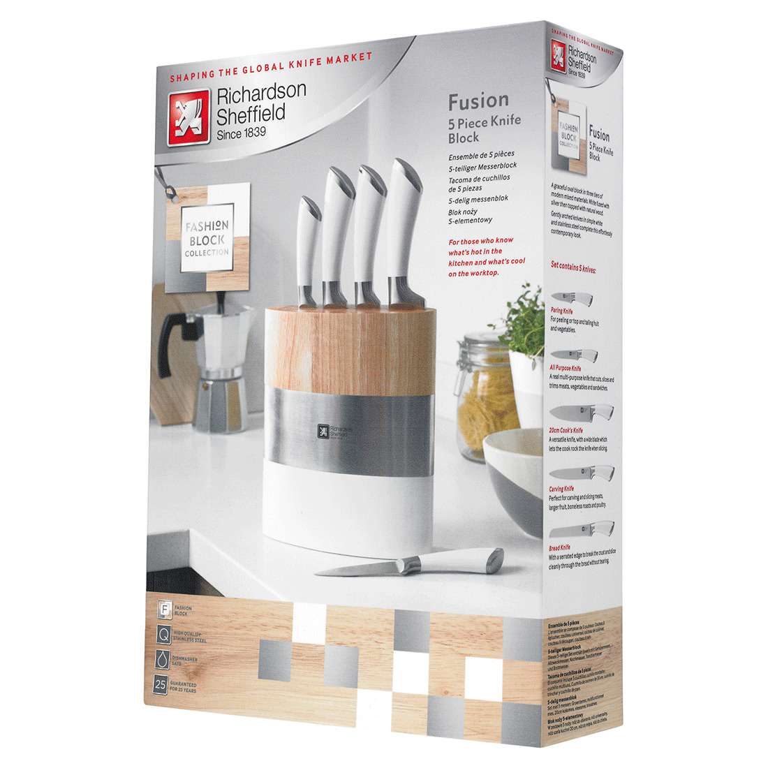FUSION knife block 5-piece