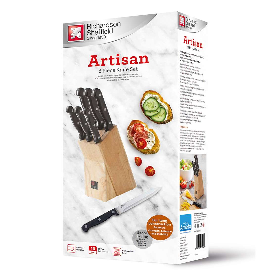 ARTISAN knife block 6-piece