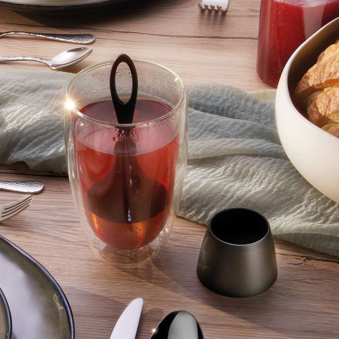 TEA TIME tea infuser with stand