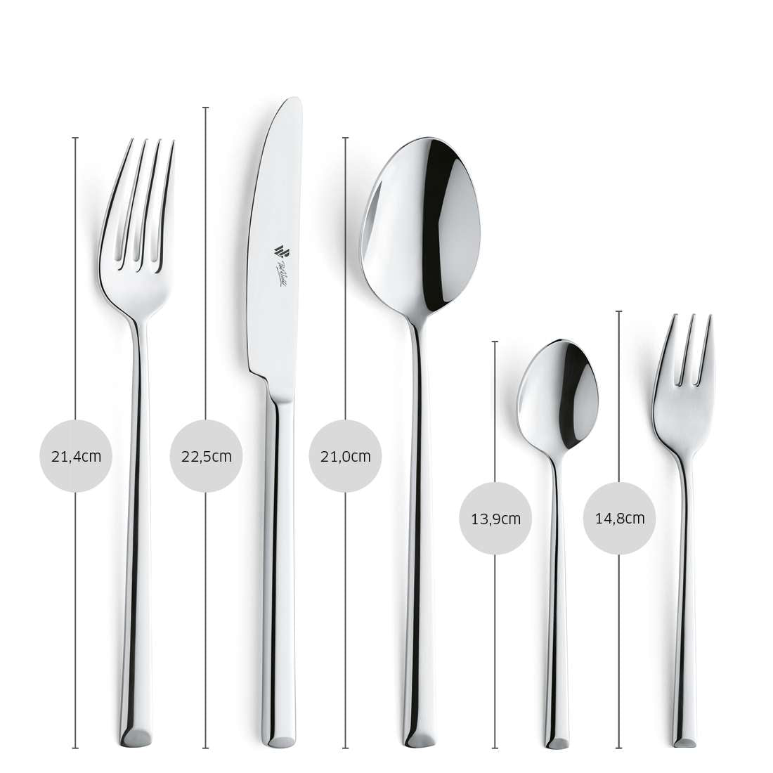 VIVENDI cutlery set 60-piece silver