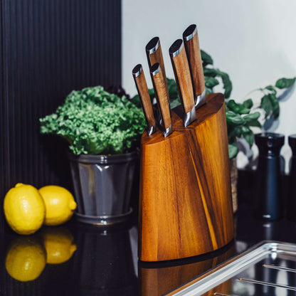 ACACIA knife block 5-piece