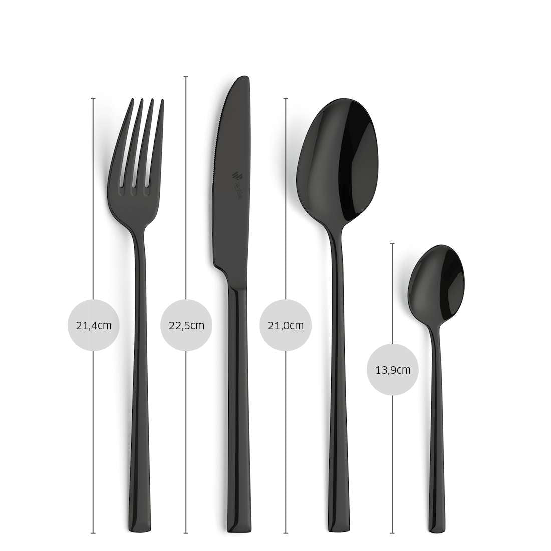 VIVENDI cutlery set 24-piece PVD black