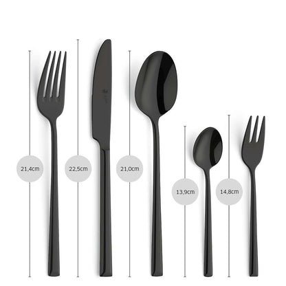VIVENDI cutlery set 30-piece PVD black