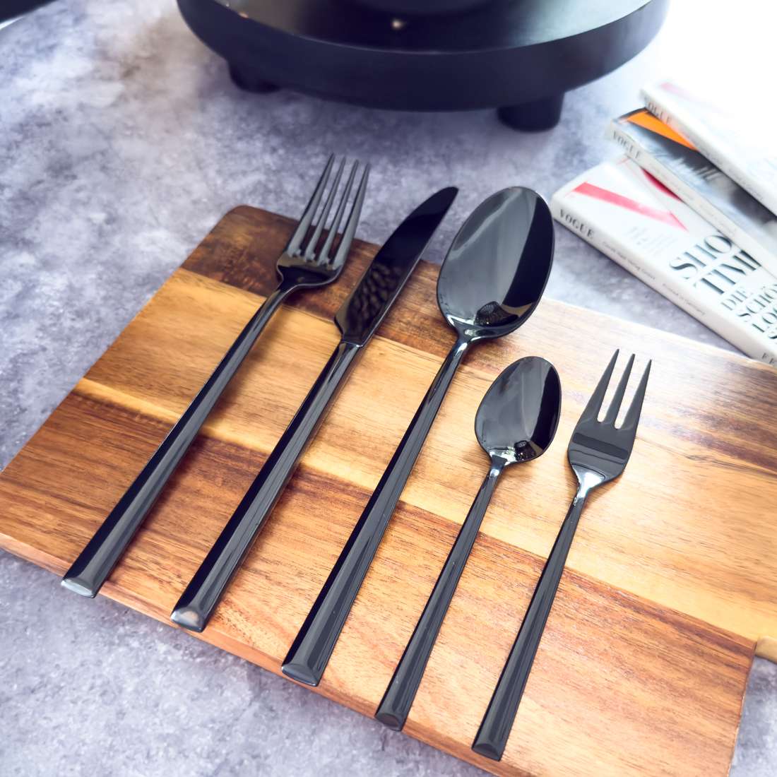 VIVENDI coffee spoon PVD black