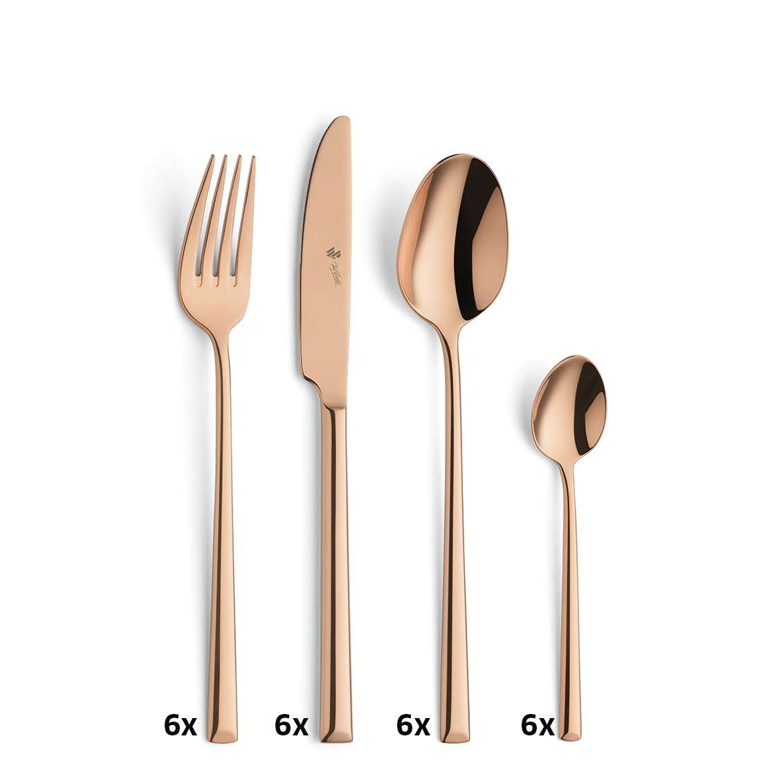 VIVENDI cutlery set 24-piece PVD copper
