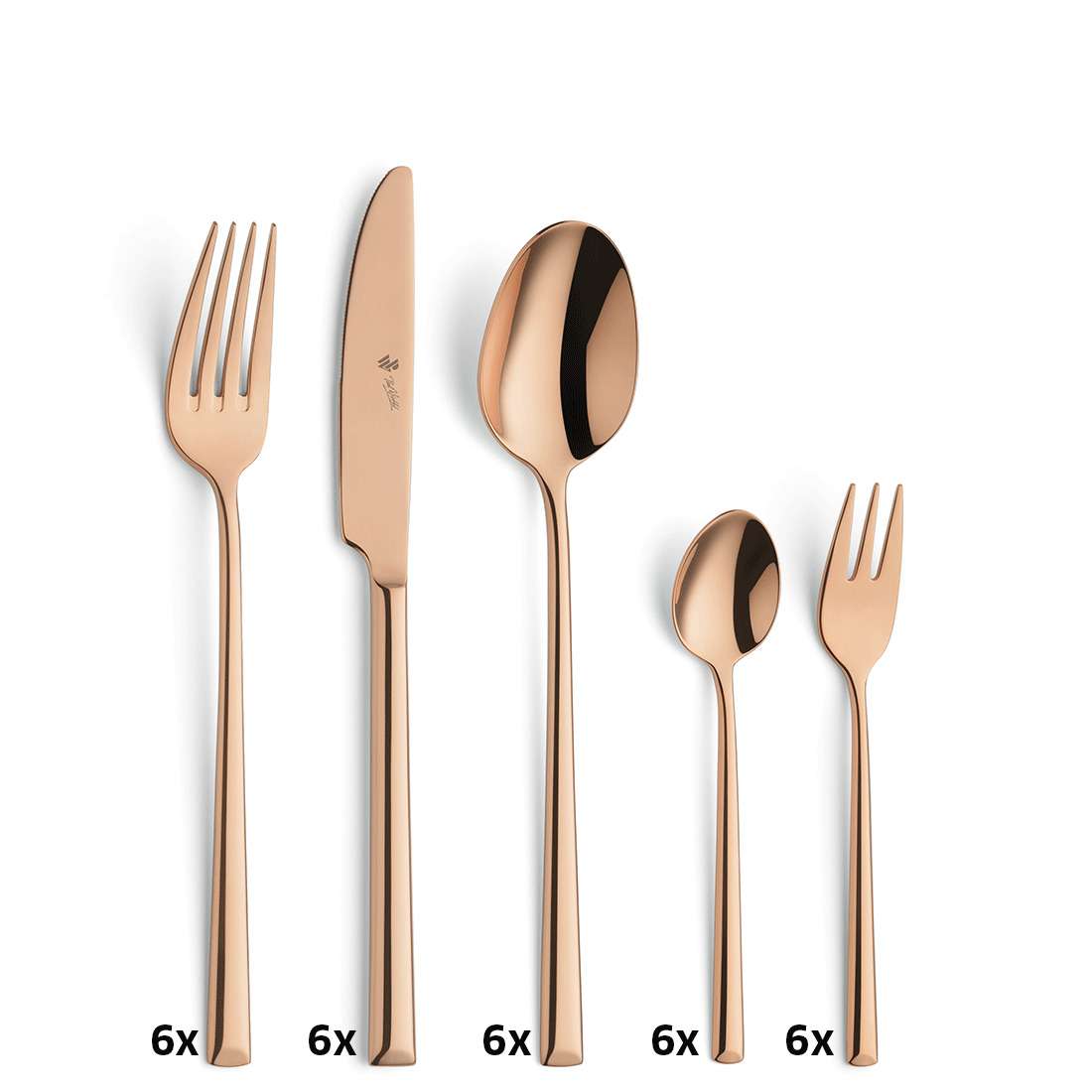 VIVENDI cutlery set 30-piece PVD copper