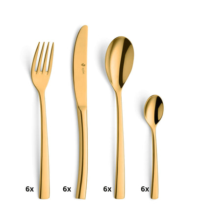 SWING Besteckset 24-teilig PVD gold