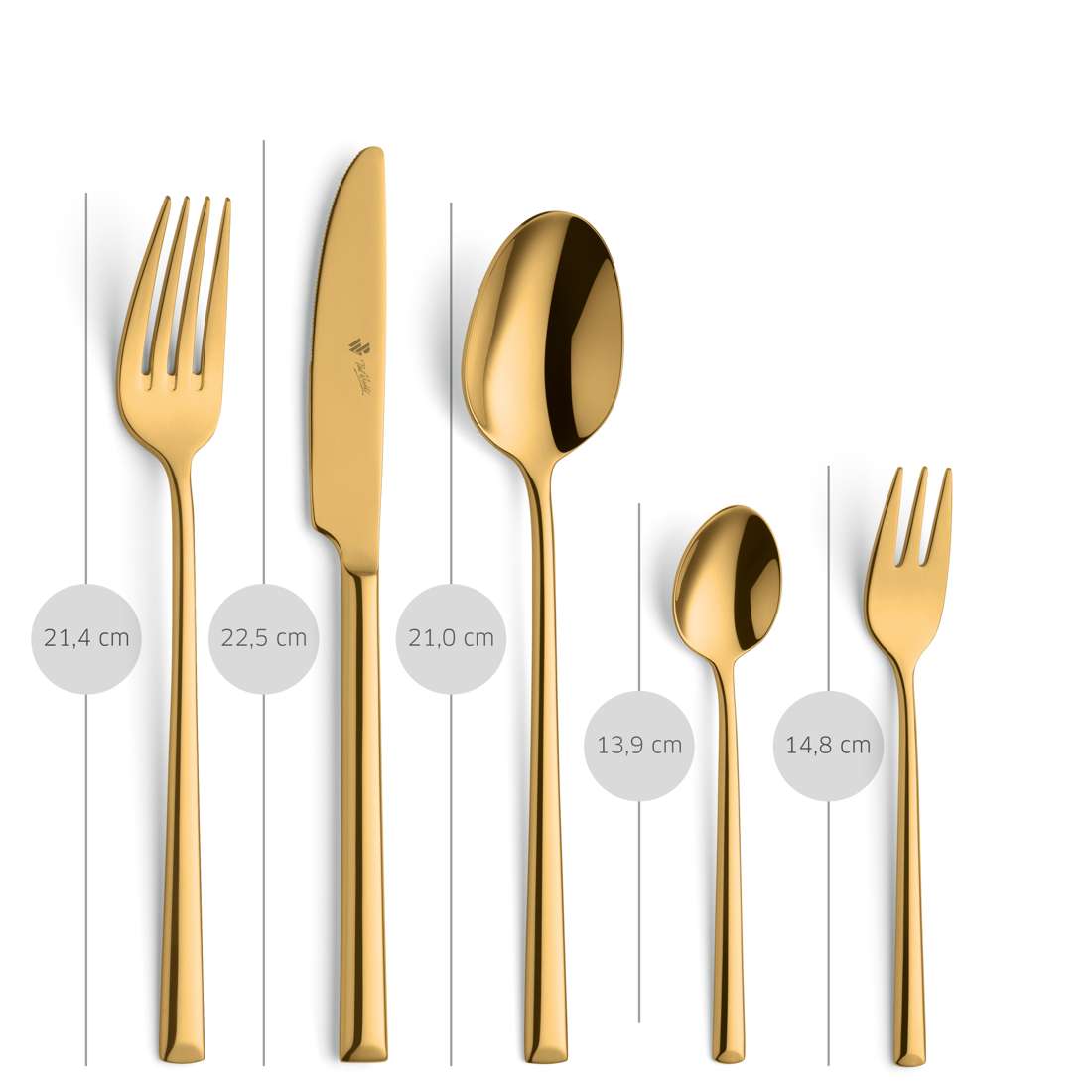 VIVENDI cutlery set 30-piece PVD gold