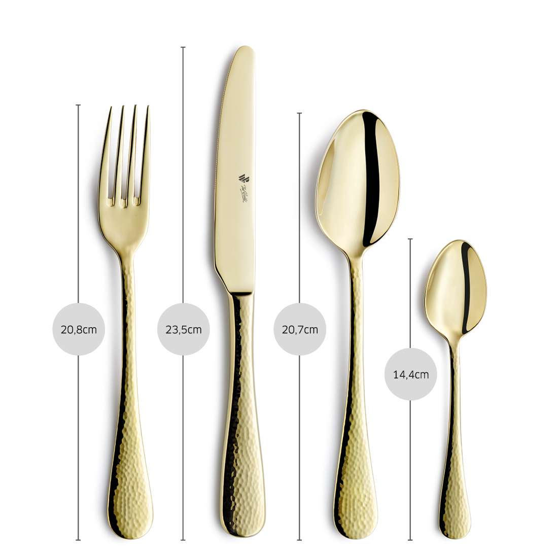 MONDO cutlery set 24-piece PVD champagne