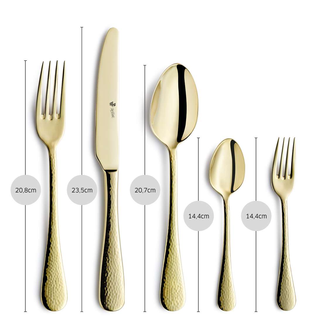 MONDO cutlery set 30-piece PVD champagne