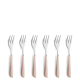 PRISMA Kuchengabel Set 6-teilig apricot