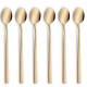 VISTA Longdrink-/Latte Macchiato Spoon Set 6-pieces PVD gold