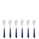 PRISMA Kuchengabel Set 6-teilig indigoblau