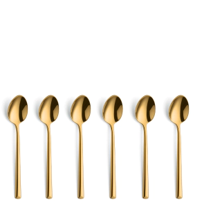 Beckmann & Rommerskirchen  VISTA Medium Tea Spoon Set 6-pieces PVD gold