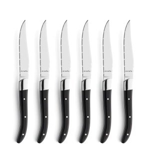 Amefa Premiere  ROYAL STEAK Steak Knife Set 6-pieces black
