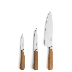 Kuppels  WOOD Kitchen Knife Set 3-pieces