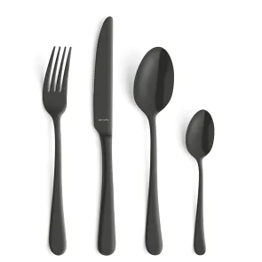 black [product_cutlery_type] [product_knife_type] 13/0-18/0 AUSTIN Besteckset 16-teilig PVD schwarz 