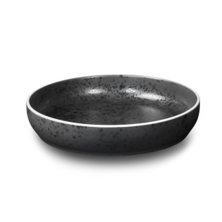 ASTER GRANITE Suppenteller schwarz,weiß 6 Stück