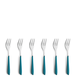 PRISMA Kuchengabel Set 6-teilig petrol